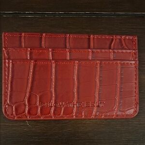 Red Leather Card Holder/Coin Purse